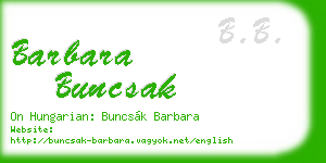 barbara buncsak business card