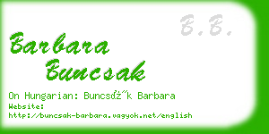 barbara buncsak business card
